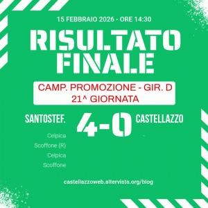 Articolo più recente dal Blog - 15/02/2026 -  21^ GIORNATA – PESANTE K.O.